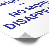 私たちの友人や隣人から手を離す！ – もうだめだ ポスター (角)