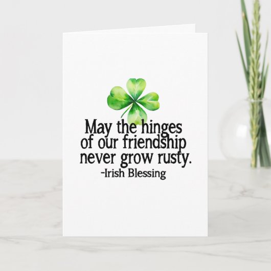 私たちの友情のつながりが決して錆びつかないように。 カード (正面)