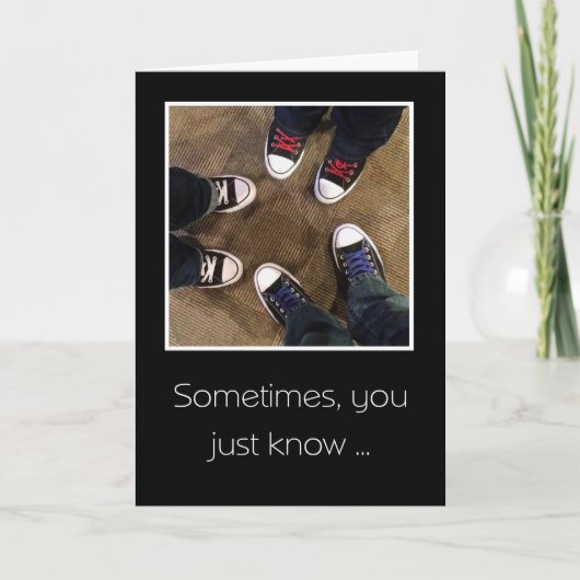 私たちの友情は生まれたものだった。 サンキューカード (正面)