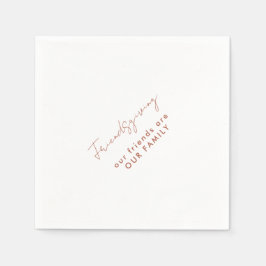 私たちの友達は家族の友達のための感謝祭 スタンダードカクテルナプキン