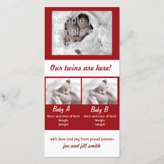 私たちの双子がここにいる！ 案内状