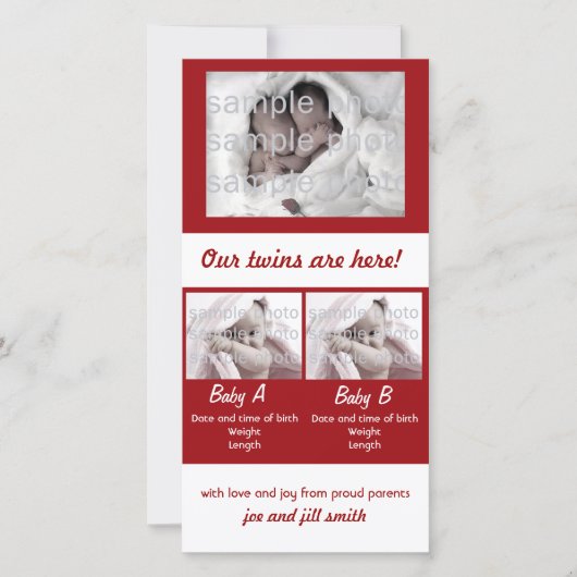 私たちの双子がここにいる！ 案内状 (正面)