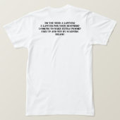 私たちの合法的なビジネスデザイン Tシャツ (デザイン裏面)