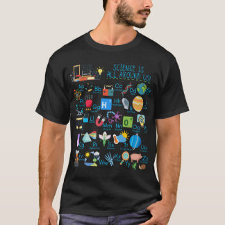 私たちの周りにある科学 科学のアルファベット 科学 Tシャツ