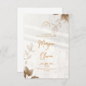 私たちの喜びとのデート、結婚式のお招き (正面/裏面)