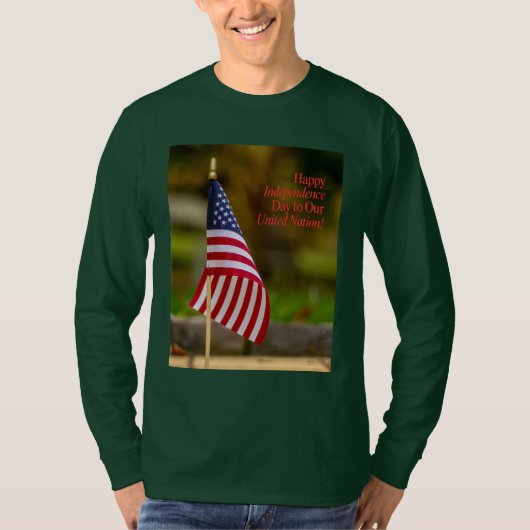 「私たちの国にとって幸せな統一された独立記念日!」 Tシャツ (正面)
