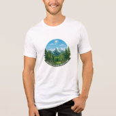 私たちの地球と遺産 自然の風景 エコ意識 トライブレンドTシャツ (正面)