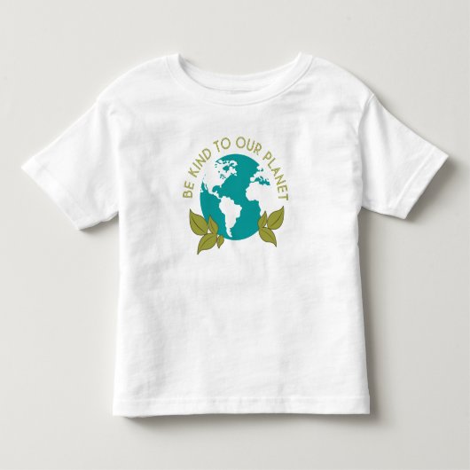 私たちの地球に優しく トドラーTシャツ (正面)
