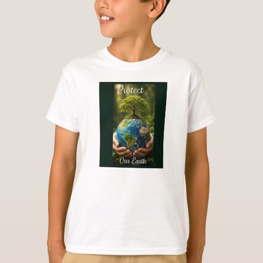 私たちの地球を守ろう Tシャツ (正面)
