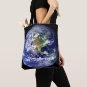 私たちの壊れやすい地球オールオーバープリントトートバッグ、中 トートバッグ (クローズアップ)