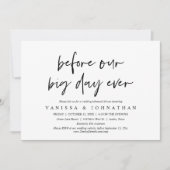 私たちの大きな日の前に、のリハ結婚ーサルディナー 招待状 (正面)