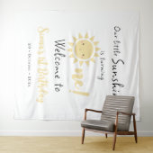 私たちの太陽の光が、かわいい誕生日の背景を次々に変える タペストリー (インサイチュ(横))