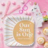 私たちの太陽はワンボーホサンシャイン誕生日 ペーパープレート (パーティー)