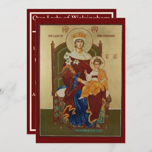 私たちの女性のワルシンガム祈りの言葉カード シーズンカード (正面/裏面)