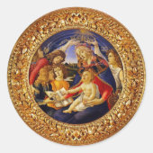 私たちの女性のヴァージンメアリーピシャットステッカー ラウンドシール (正面)