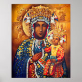 私たちの女性ヴァージンメリーウラジミールCzestochowaカトリック ポスター (正面)