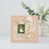 私たちの妖精の国プリンセス、ベビーガールバースデーパーティー 招待状 (スタンド正面)