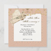 私たちの妖精の国プリンセス、ベビーガールバースデーパーティー 招待状 (裏面)