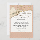 私たちの妖精の国プリンセス、ベビーガールバースデーパーティー 招待状 (裏面)