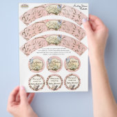 私たちの妖精の国プリンセス、ベビーシャワーカップケーキラッパー チラシ (手)