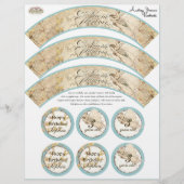 私たちの妖精の国プリンセス、女の子誕生日カップケーキラッパー チラシ (正面)