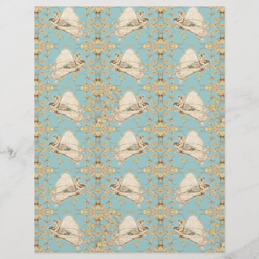 私たちの妖精の国プリンセス、女の子誕生日カップケーキラッパー チラシ (裏面)