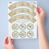 私たちの妖精の国プリンセス、女の子誕生日カップケーキラッパー チラシ (手)