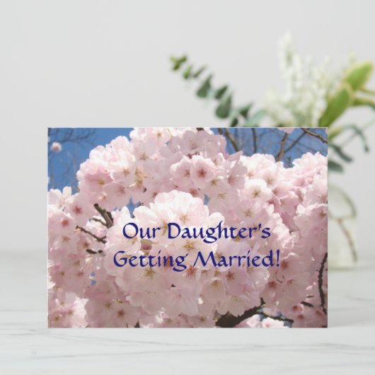 私たちの娘が結婚する！ 結婚式の日程を保存しよう 招待状 (スタンド正面)