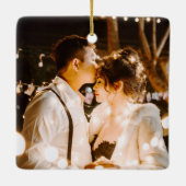 私たちの婚約した初めてのクリスマス2024結婚の セラミックオーナメント (裏面)