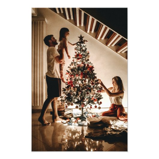 私たちの婚約した初めてのクリスマス2024結婚の フォトプリント            (正面)