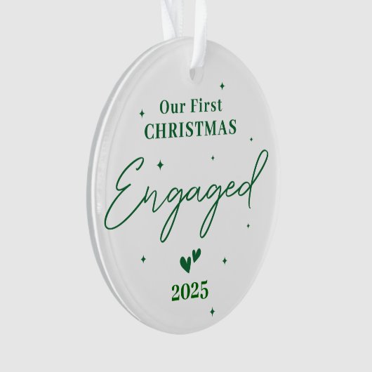 私たちの婚約した初めてのクリスマス2025 - パーソナライズされた オーナメント (正面)