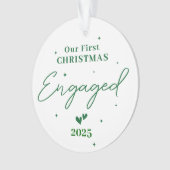 私たちの婚約した初めてのクリスマス2025 - パーソナライズされた オーナメント (正面)