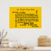 私たちの学校の教室ルール ポスター (キッチン)