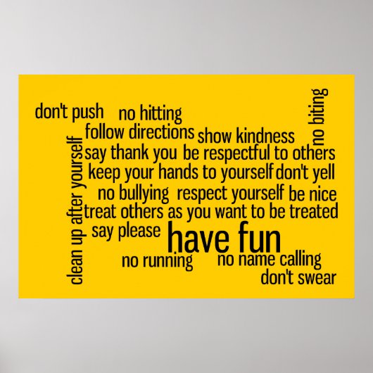 私たちの学校の教室ルール ポスター (正面)