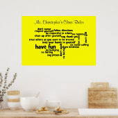 私たちの学校の教室ルール ポスター (キッチン)