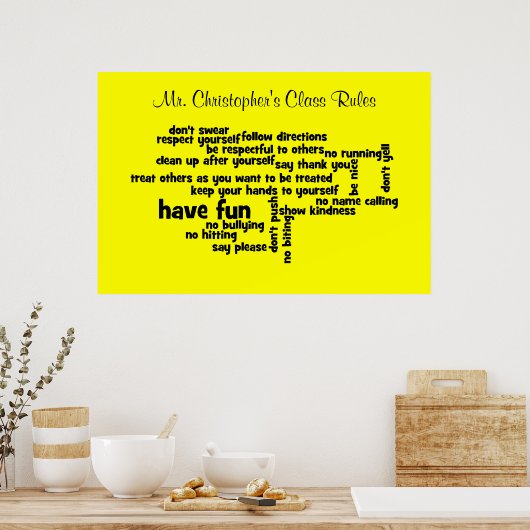 私たちの学校の教室ルール ポスター (キッチン)