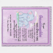 私たちの孫娘にあなたを永遠に愛する象眼 フリースブランケット (正面(横))