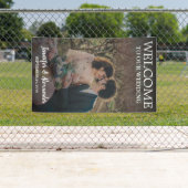 私たちの完全結婚な写真へようこそ結婚 横断幕 (インサイチュ)