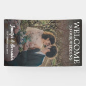 私たちの完全結婚な写真へようこそ結婚 横断幕 (横)