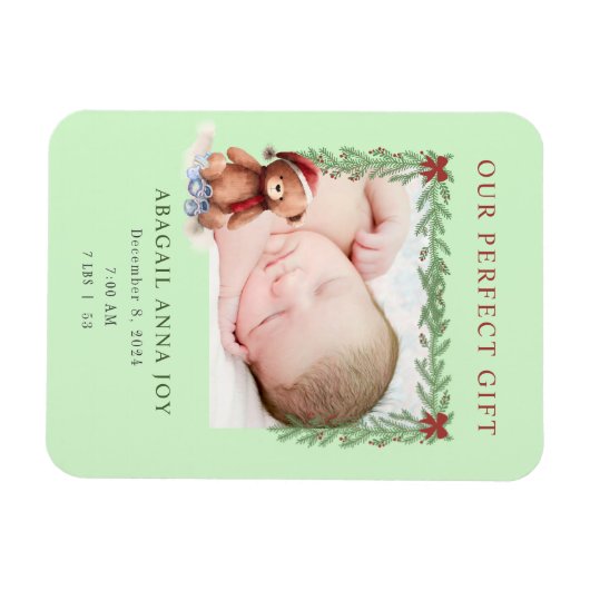 私たちの完璧な贈り物ベビー発表 マグネット (横)