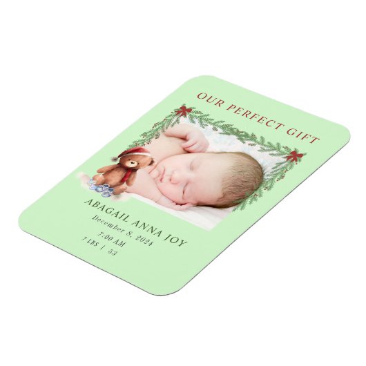 私たちの完璧な贈り物ベビー発表 マグネット (左側)