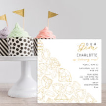 私たちの宝石 1歳の誕生日パーティー招待状