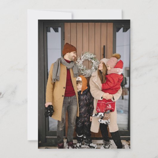 私たちの家からあなたのへ写真カスタムクリスマス シーズンカード (裏面)