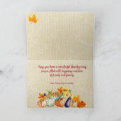 私たちの家からあなたのものまで – Happy Thanksgiving シーズンカード (内部)