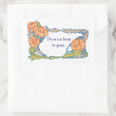 私たちの家からあなたのステッカスタマイズクまで 長方形シール (バッグ)