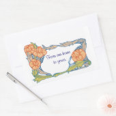 私たちの家からあなたのステッカスタマイズクまで 長方形シール (封筒)