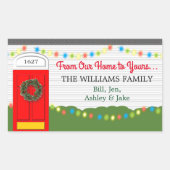 私たちの家からあなたのステッパーソナライズされたカー 長方形シール (正面)