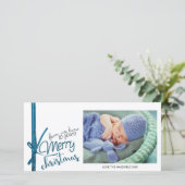 私たちの家からあなたのメリークリスマスフォトカード シーズンカード (スタンド正面)