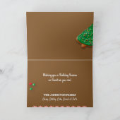 私たちの家からあなたの休日までジンジャーブレッドハウス カード (内部)