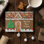 私たちの家からあなたの休日までジンジャーブレッドハウス カード